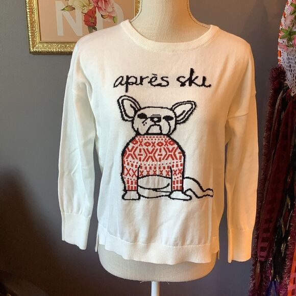 NWT ❤️ French Connection Cotton Sweater 🐶 - Picture 1 of 6